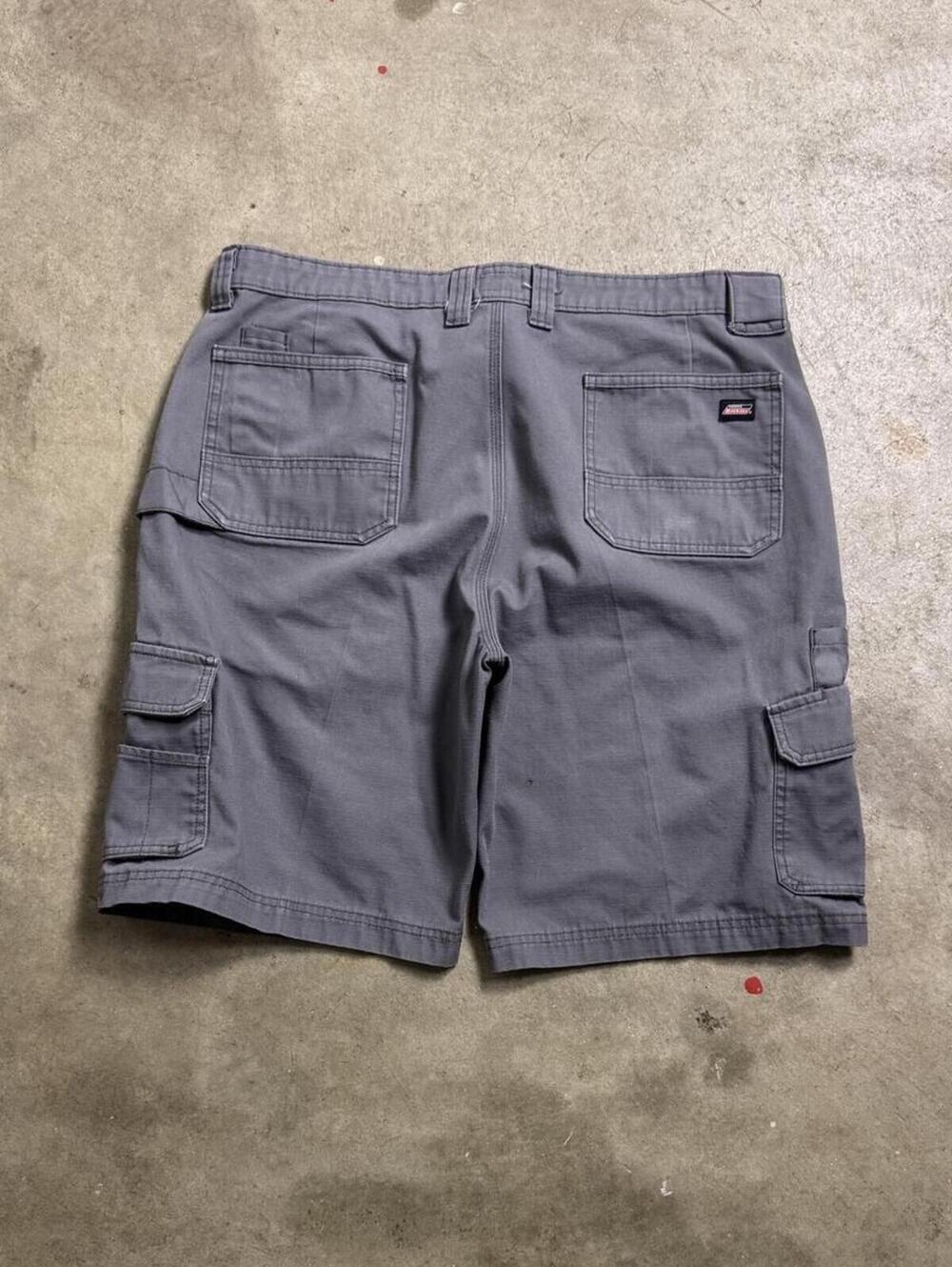 Dickies Grey Canvas Cargo Shorts Workwear